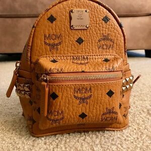 MCM C-Mini Bebe Boo Side Studs Backpack in Visetos